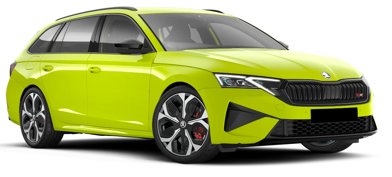 Green Škoda — vehicle illustration